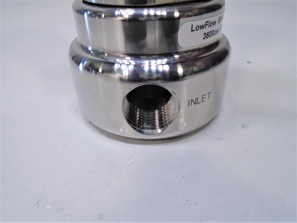 LowFlow 1/2" NPT Pressure Regulator JR-050-6L, Stainless Steel, 3600 - 4000 PSI